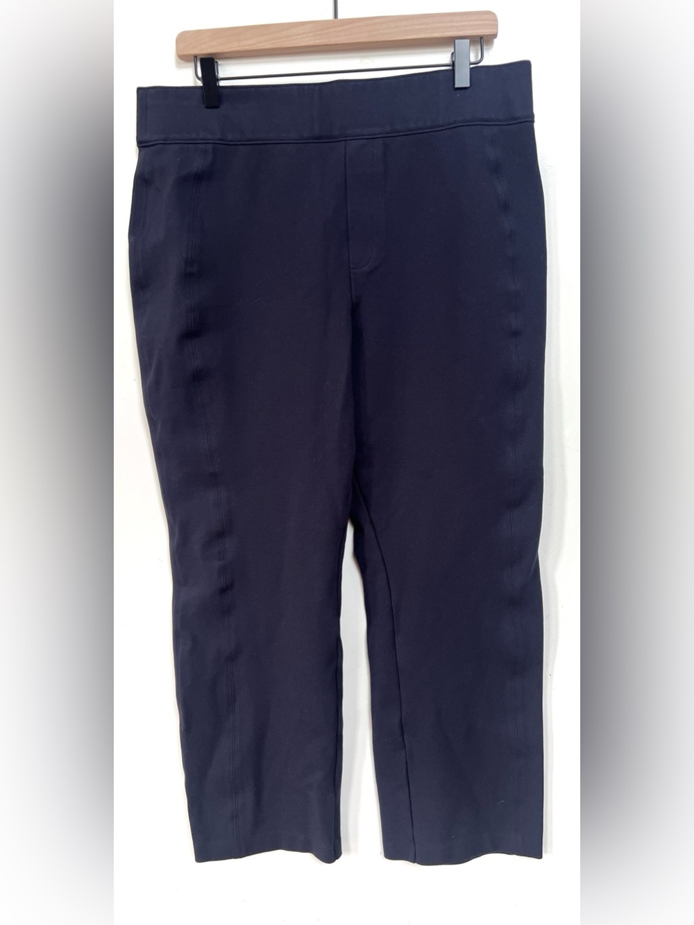 SPANX Perfect Fit Ponte Ankle Crop Pants Navy 1X Petite